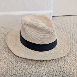Cuyana Tan Fedora with Black Band